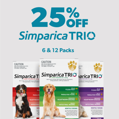 25% off Simparica Trio 6 | 12 Packs